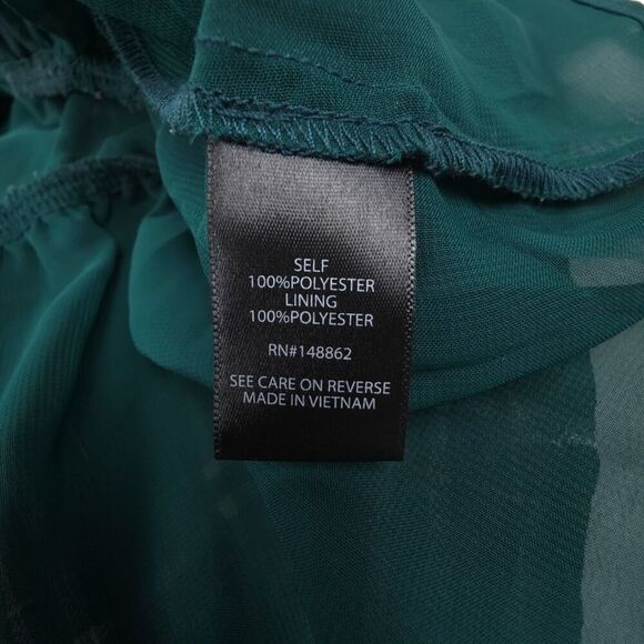 NEW Torrid Chiffon Ruffled Surplice Neck Peplum Blouse Green Plaid Cottagecore - Picture 6 of 7